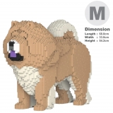 Jekca - Chow Chow 02-M01 - Big - Lego - Scultura - Costruzione - 4D - Animali di Mattoncini - Toys