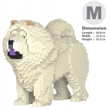 Jekca - Chow Chow 02-M04 - Big - Lego - Scultura - Costruzione - 4D - Animali di Mattoncini - Toys