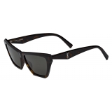 Yves Saint Laurent - SL M103 - Dark Havana, Silver and Grey - Sunglasses - Saint Laurent Eyewear