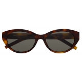 Yves Saint Laurent - Occhiali da Sole SL M148 - Avana Medio, Oro Chiaro e Grigio - Saint Laurent Eyewear