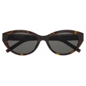 Yves Saint Laurent - SL M148 - Dark Havana, Silver and Grey - Sunglasses - Saint Laurent Eyewear