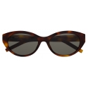 Yves Saint Laurent - Occhiali da Sole SL M148/F - Avana Medio, Oro Chiaro e Grigio - Saint Laurent Eyewear