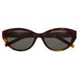 Yves Saint Laurent - Occhiali da Sole SL M148/F - Avana Medio, Oro Chiaro e Grigio - Saint Laurent Eyewear