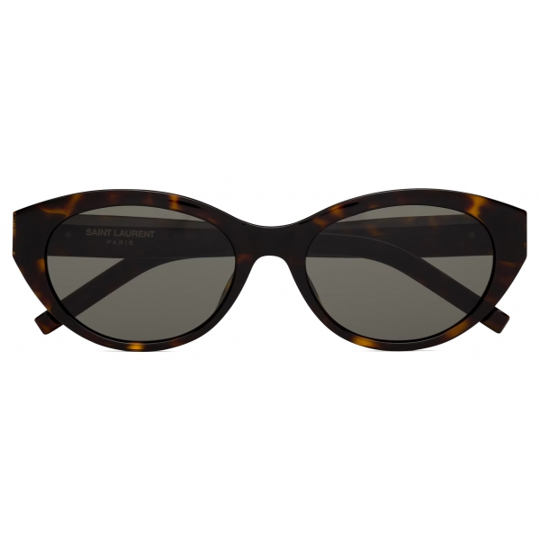 Yves Saint Laurent - SL M148/F - Dark Havana, Silver and Grey - Sunglasses - Saint Laurent Eyewear