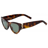 Yves Saint Laurent - Occhiali da Sole SL M94 Rim - Avana Media, Oro Chiaro e Verde - Saint Laurent Eyewear