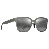 Maui Jim - Paulele Asian Fit - Matte Greyish-Green Neutral Grey - Polarized Rectangular Sunglasses