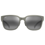 Maui Jim - Paulele Asian Fit - Matte Greyish-Green Neutral Grey - Polarized Rectangular Sunglasses