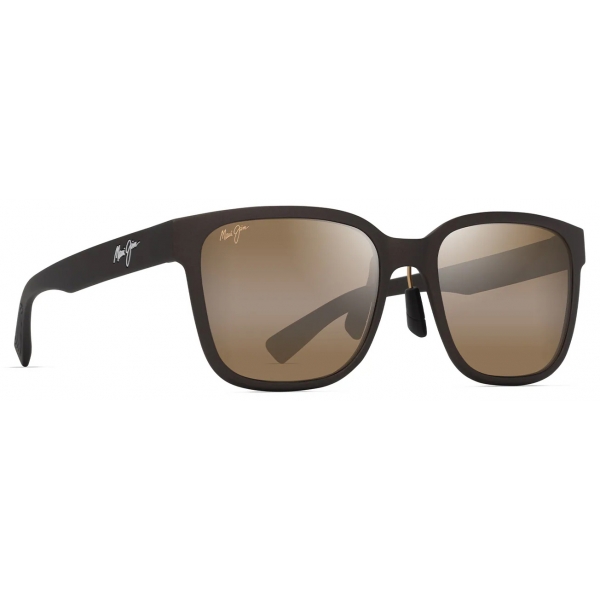 Maui Jim - Paulele Asian Fit - Marrone Opaco Hcl® Bronze - Occhiali da Sole Polarizzati Rettangolari