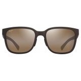 Maui Jim - Paulele Asian Fit - Marrone Opaco Hcl® Bronze - Occhiali da Sole Polarizzati Rettangolari