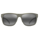 Maui Jim - Puakea - Grigio Verde Opaco Grigio Neutro - Occhiali da Sole Polarizzati Rettangolari