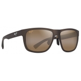 Maui Jim - Puakea - Matte Brown HCL® Bronze - Occhiali da Sole Polarizzati Rettangolari - Maui Jim