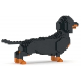 Jekca - Dachshund 02-M01 - Big - Lego - Scultura - Costruzione - 4D - Animali di Mattoncini - Toys