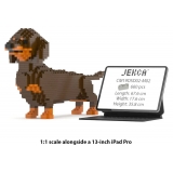 Jekca - Dachshund 02-M02 - Big - Lego - Sculpture - Construction - 4D - Brick Animals - Toys