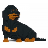 Jekca - Dachshund 05-M01 - Big - Lego - Sculpture - Construction - 4D - Brick Animals - Toys