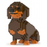 Jekca - Dachshund 03-M02 - Big - Lego - Sculpture - Construction - 4D - Brick Animals - Toys