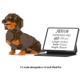 Jekca - Dachshund 03-M02 - Big - Lego - Sculpture - Construction - 4D - Brick Animals - Toys