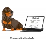 Jekca - Dachshund 05-M02 - Big - Lego - Sculpture - Construction - 4D - Brick Animals - Toys