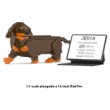 Jekca - Dachshund 06-M02 - Big - Lego - Sculpture - Construction - 4D - Brick Animals - Toys