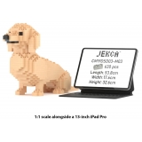 Jekca - Dachshund 03-M03 - Big - Lego - Sculpture - Construction - 4D - Brick Animals - Toys