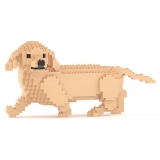 Jekca - Dachshund 06-M03 - Big - Lego - Sculpture - Construction - 4D - Brick Animals - Toys