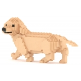 Jekca - Dachshund 06-M03 - Big - Lego - Sculpture - Construction - 4D - Brick Animals - Toys