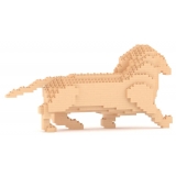 Jekca - Dachshund 06-M03 - Big - Lego - Sculpture - Construction - 4D - Brick Animals - Toys