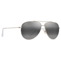 Maui Jim - Hau‘Oli - Shiny Light Gold with Crystal Neutral Grey - Polarized Aviator Sunglasses