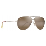 Maui Jim - Hau‘Oli - Shiny Light Gold with Orange & Yellow HCL® Bronze - Polarized Aviator