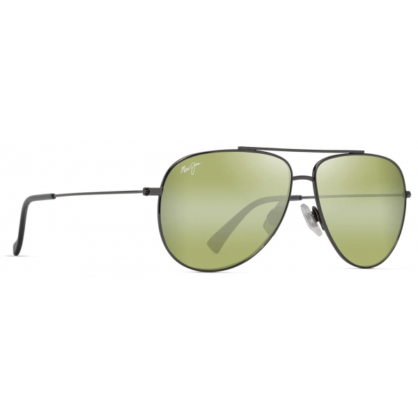 Maui Jim - Hau‘Oli - Rutenio Scuro Lucido Maui HT™ - Occhiali da Sole Polarizzati Aviator - Maui