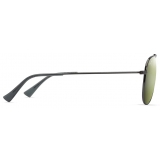 Maui Jim - Hau‘Oli - Shiny Dark Ruthenium Maui HT™ - Polarized Aviator Sunglasses - Maui