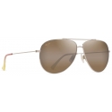 Maui Jim - Hau‘Oli XL - Oro Chiaro Lucido con Arancione e Giallo HCL® Bronze - Occhiali da Sole