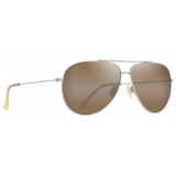 Maui Jim - Hau‘Oli XL - Shiny Light Gold with Orange & Yellow HCL® Bronze - Polarized Aviator