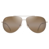 Maui Jim - Hau‘Oli XL - Oro Chiaro Lucido con Arancione e Giallo HCL® Bronze - Occhiali da Sole