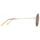 Maui Jim - Hau‘Oli XL - Shiny Light Gold with Orange & Yellow HCL® Bronze - Polarized Aviator