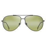 Maui Jim - Hau‘Oli XL - Rutenio Scuro Lucido Maui HT™ - Occhiali da Sole Polarizzati Aviator