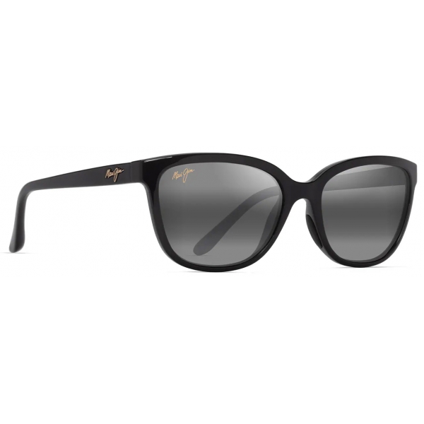 Maui Jim - Honi - Shiny Black Neutral Grey - Polarized Cat Eye Sunglasses - Maui Jim Eyewear