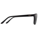 Maui Jim - Honi - Shiny Black Neutral Grey - Polarized Cat Eye Sunglasses - Maui Jim Eyewear