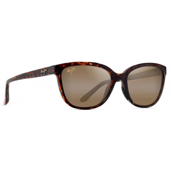 Maui Jim - Honi - Shiny Dark Havana HCL® Bronze - Polarized Cat Eye Sunglasses - Maui Jim Eyewear