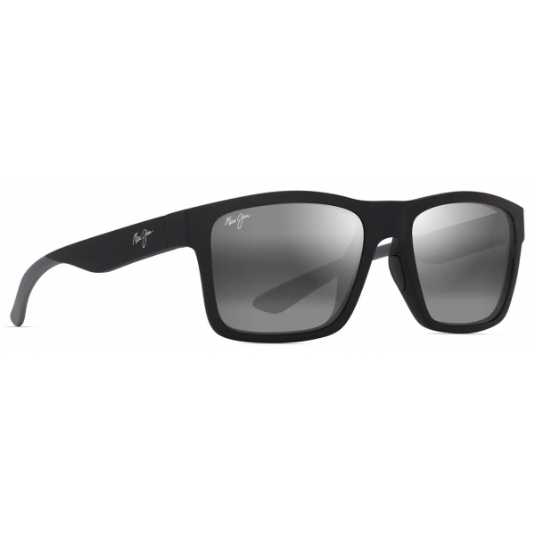 Maui Jim - The Flats - Nero Opaco Grigio Neutro  - Occhiali da Sole Polarizzati Rettangolari