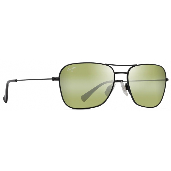 Maui Jim - Na‘Auao - Nero Opaco Laccato Maui HT™ - Occhiali da Sole Polarizzati Aviator