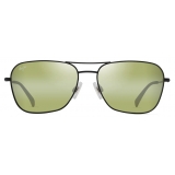 Maui Jim - Na‘Auao - Nero Opaco Laccato Maui HT™ - Occhiali da Sole Polarizzati Aviator