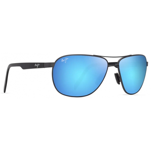 Maui Jim - Castles - Rutenio Scuro Opaco con Nero Blue Hawaii - Occhiali da Sole Aviator