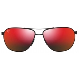 Maui Jim - Castles - Nero Opaco Laccato con Havana Scuro - Occhiali da Sole Aviator Polarizzati