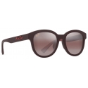 Maui Jim - Ihupani Asian Fit - Matte Burgundy Maui Rose® - Polarized Classic Sunglasses - Maui