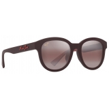 Maui Jim - Ihupani Asian Fit - Borgogna Opaco Maui Rose® - Occhiali da Sole Polarizzati Classici