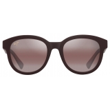 Maui Jim - Ihupani Asian Fit - Matte Burgundy Maui Rose® - Polarized Classic Sunglasses - Maui