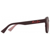 Maui Jim - Ihupani Asian Fit - Borgogna Opaco Maui Rose® - Occhiali da Sole Polarizzati Classici