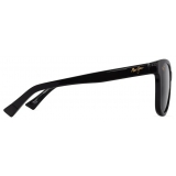 Maui Jim - Kiopa‘a - Shiny Black Neutral Grey - Polarized Cat Eye Sunglasses - Maui Jim Eyewear