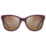 Maui Jim - Kiopa‘a - Ciclamino Opaco HCL® Bronze - Occhiali da Sole Polarizzati Cat Eye - Maui