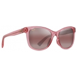 Maui Jim - Kiopa‘a - Rosa Trasparente Lucido Maui Rose® - Occhiali da Sole Polarizzati Cat Eye